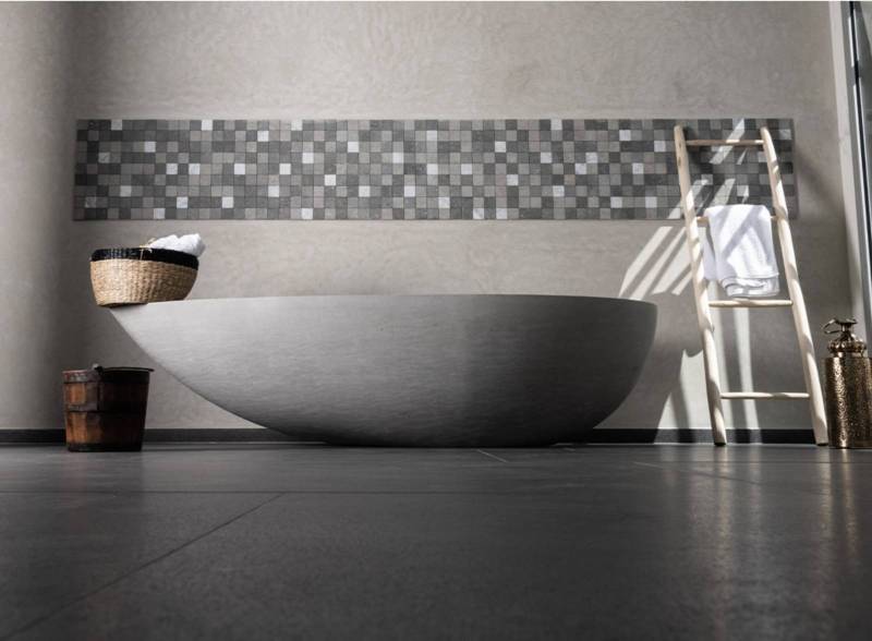 Natural elegance: The gray Avallon natural stone bathtub, an Almond gem for your bathroom