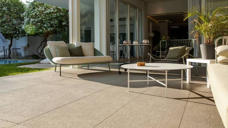 Frost-resistant Moroccan grey natural stone for outdoor terrace flooring