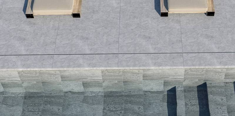 Modern house with pool coping and terrace flooring in high quality stone in Orlando, Florida, buy our stones at best price