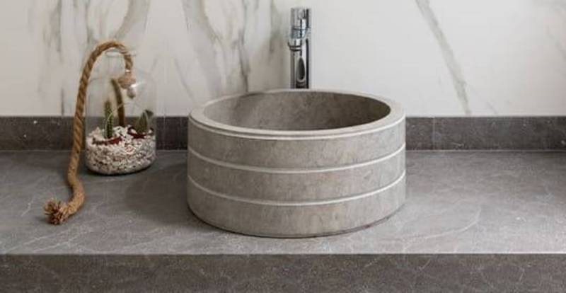 Order carved stone and marble sink for architecture project's bathroom in Chicago, Illinois, best price guaranteed